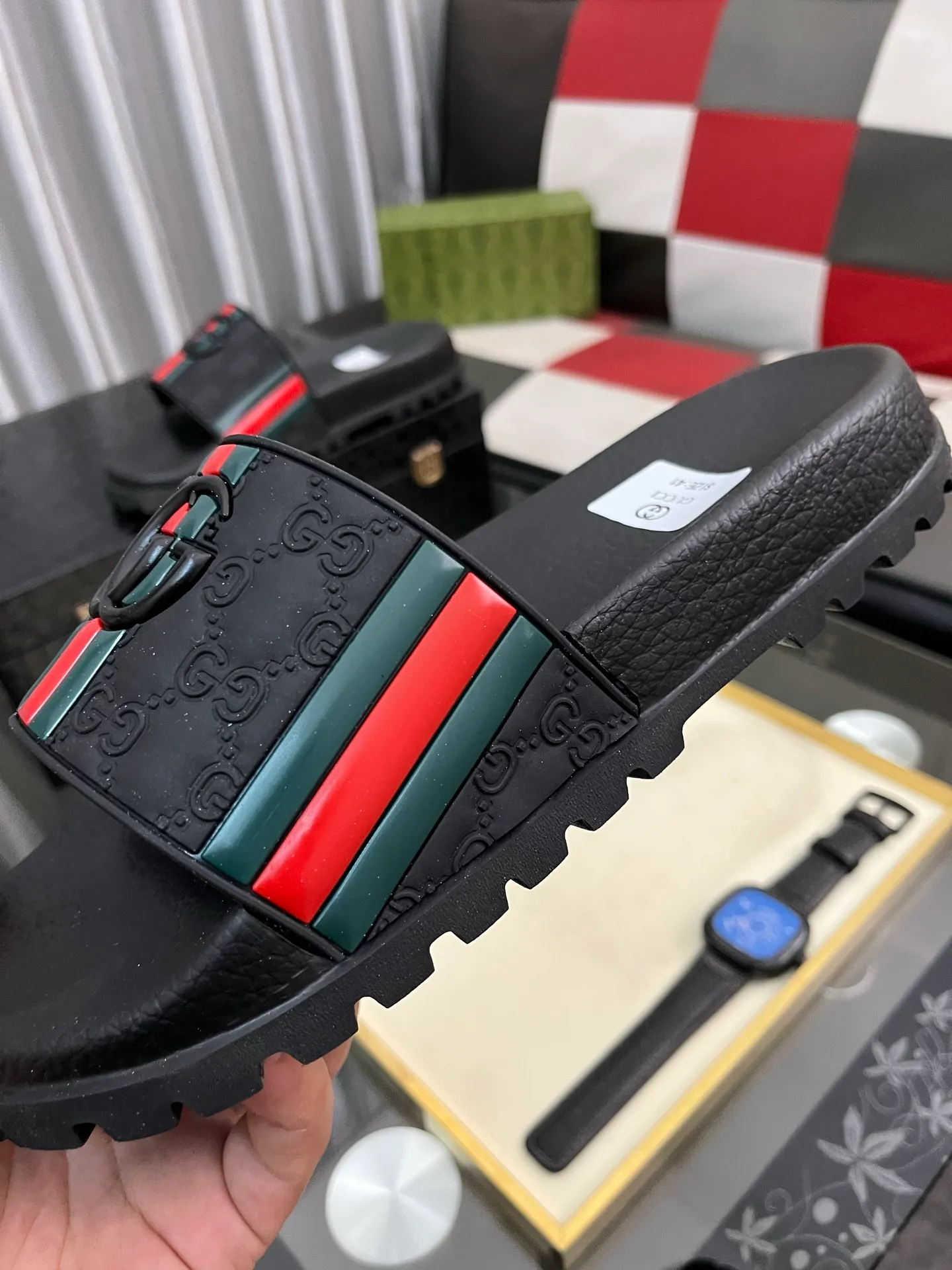 Men's men's shoes💰260⌚️⌚️ＧＵＣＣＩ.Gucci.Official website 1:1 popular slippers hot sale! Original original material 🩴 SIZE: 38-46 (45.46 non-refundable)